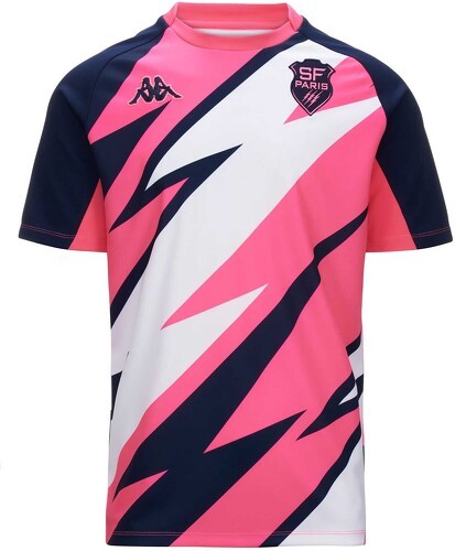 KAPPA-Maillot TELESE Stade Français Paris  Rose Enfant-1