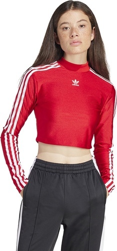 adidas Performance-T-shirt Cropped manches longues 3 bandes -1