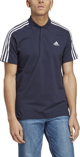 adidas Sportswear-Polo à petit logo et 3 bandes en piqué brodé Essentials-2