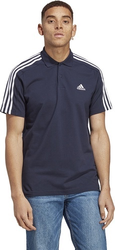 adidas Sportswear-Polo à petit logo et 3 bandes en piqué brodé Essentials-1