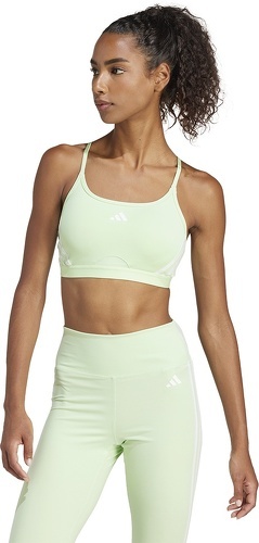 adidas Performance-Brassière de training 3 bandes maintien léger Aeroreact -2