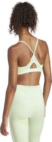 adidas Performance-Brassière de training 3 bandes maintien léger Aeroreact -4