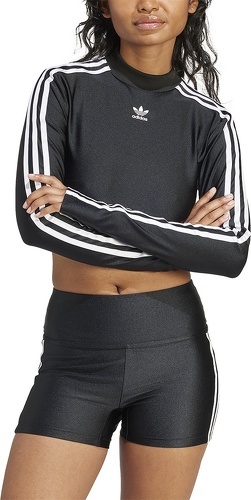 adidas Performance-T-shirt Cropped manches longues 3 bandes -2