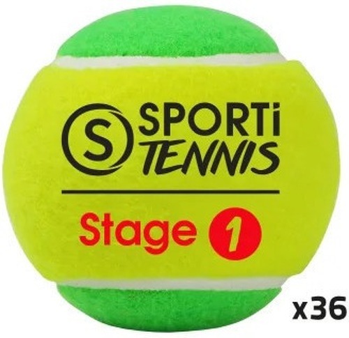 Sporti-Sachet de 36 balles de tennis Sporti Stage 1-image-1