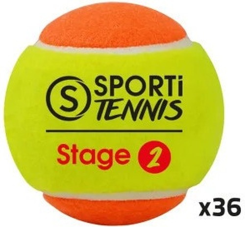 Sporti-Sachet de 36 balles de tennis Sporti Stage 2-image-1