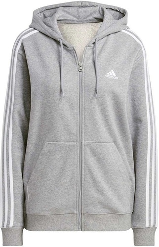 adidas Sportswear-Veste à capuche entièrement zippée en molleton à coupe standard Essentials 3-Stripes-1