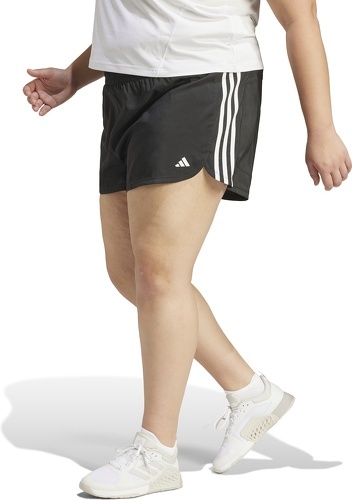 adidas Performance-Short de training taille haute toile Pacer 3 bandes (Grandes tailles)-2