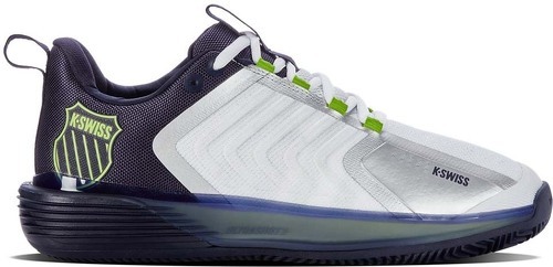 K-SWISS-Chaussures K-Swiss Ultrashot 3 HB Terre battue Blanc / Bleu Gris-image-1