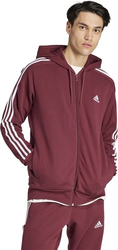 adidas Sportswear-Veste à capuche zippée 3 bandes Essentials-1