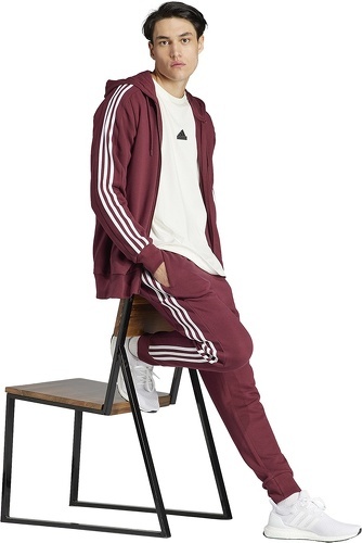 adidas Sportswear-Veste à capuche zippée 3 bandes Essentials-4