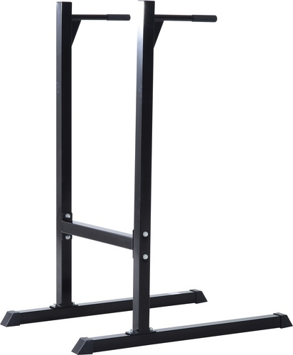 HOMCOM-Appareil abdominaux dips barres à dips Fitness poignées ergonomiques et pieds antidérapants acier noir-4