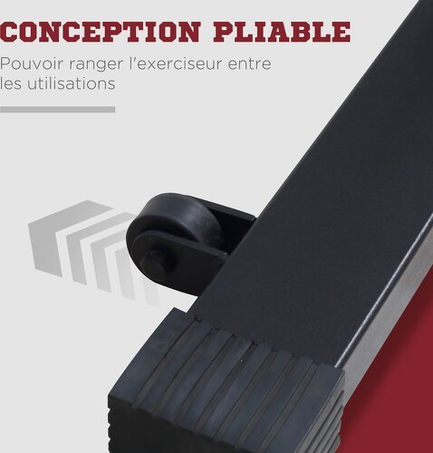 HOMCOM-Appareil De Fitness Et Musculation Pliable Ical Climber Hauteur Réglable, Écran Lcd Multifonction Acier-4