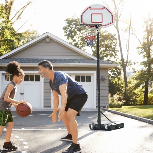 HOMCOM-Panier De Basket-Ball réglable de 1,9m à 2,5m-1