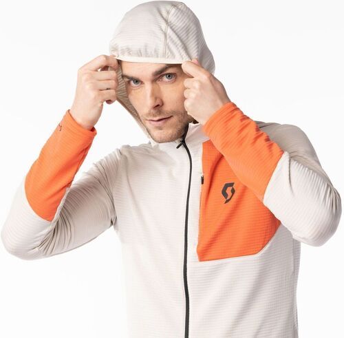 SCOTT -Scott hoody mens defined light dust white sweat capuche running-4