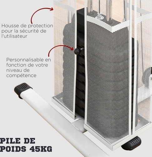 HOMCOM-Station de musculation - entrainement complet - développé couché, butterfly, barre latissimus, curler, bande résistance - 10 contrepoids - acier noir-4