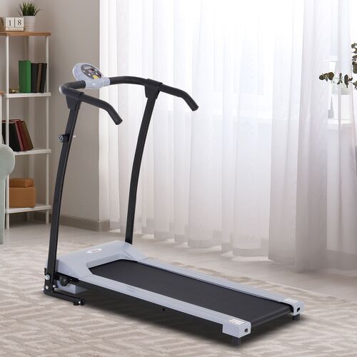 HOMCOM-Tapis de marche électrique tapis de Fitness 450 W gris noir-1