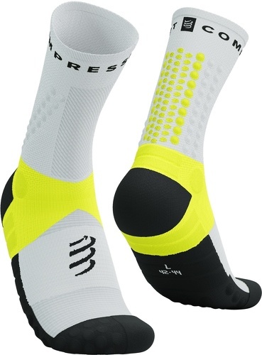 COMPRESSPORT-Chaussettes Compressport Ultra Trail Sock noir et jaune fluo-0