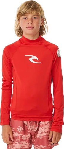 RIP CURL-2024 Rip Curl Garçons Brand Wave UPF Long Sleeve Lycra Vest - R-0