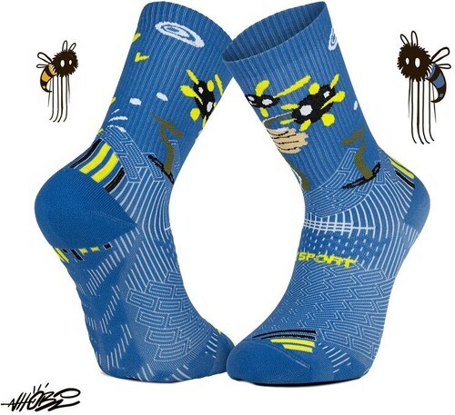 BV SPORT-Chaussettes RUN COLLECTOR NHOBI Amour bleu-0