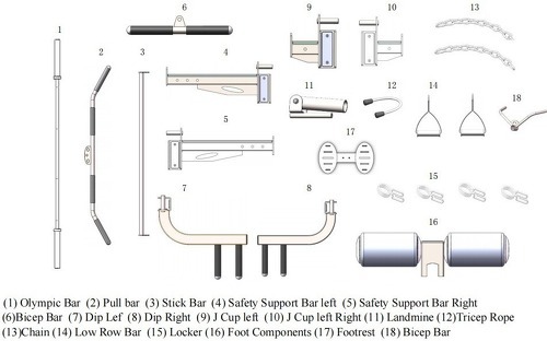 Titanium Strength-Multipower Machine Smith Avec Double Poulie + Rack B100 V3-4