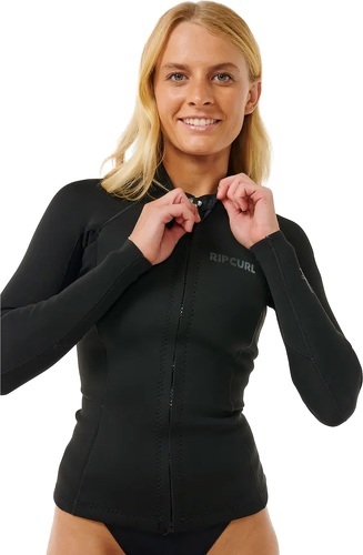 RIP CURL-2024 Rip Curl Femmes Dawn Patrol Veste à Manches Longues - Blac-4