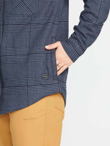 VOLCOM-Veste Hooded Flannel - Black-2