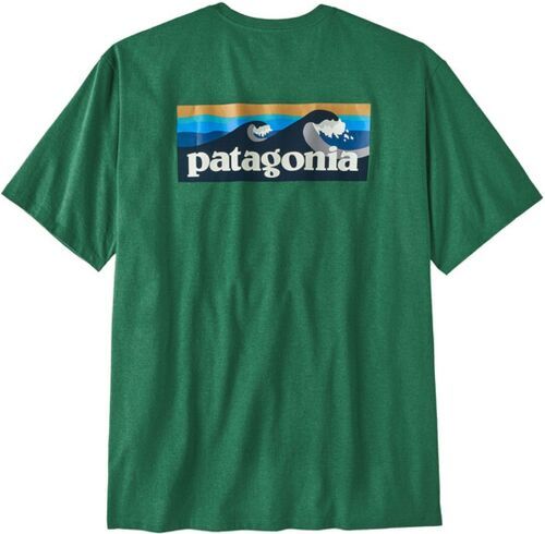 PATAGONIA-T-shirt Boardshort Logo Pocket Gather Green-image-1