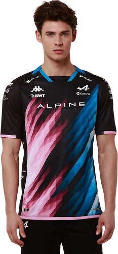 KAPPA-Maillot Kombat BWT Alpine F1 Team Homme Noir Bleu Rose-image-1