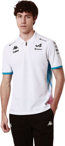 KAPPA-Polo Adrem BWT Alpine F1 Team Homme Blanc Bleu Rose-image-1