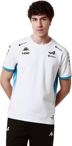 KAPPA-T-Shirt Adiry BWT Alpine F1 Team Homme Blanc Bleu Rose-image-1