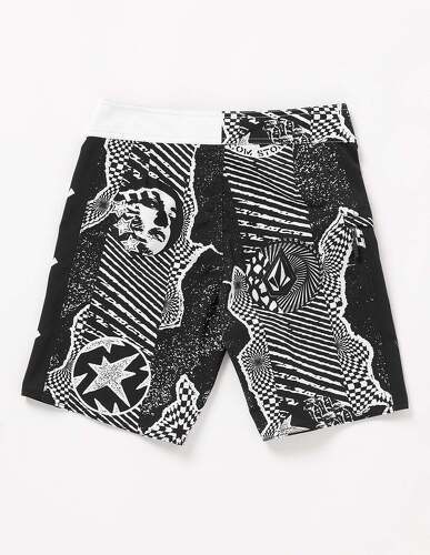 VOLCOM-Boardshort Lido Iconic Mod - BLACK WHITE - (ENFANT)-1