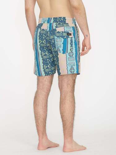 VOLCOM-Boardshort Lido Print Trunk 17" - CRETE BLUE-1