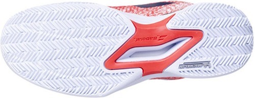 BABOLAT-Chaussures Babolat Jet Mach 3 Clay Junior Rouge / Blanc-1