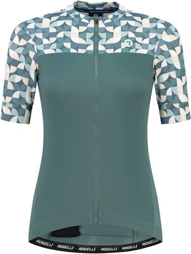 Rogelli-Maillot Manches Courtes Velo Rogelli Essential Graphic - Femme - Menthe-image-1