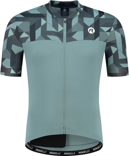 Rogelli-Maillot Manches Courtes Velo Rogelli Essential Graphic - Homme - Gris-image-1