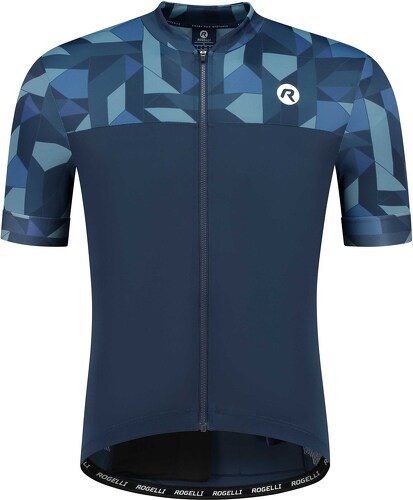 Rogelli-Maillot Manches Courtes Velo Rogelli Essential Graphic - Homme - Bleu-image-1
