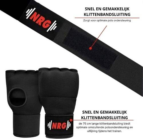 NRG fitness-Nrg Fitness Gel Bandes Boxe Sous Gants Taille: M-1