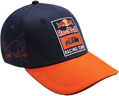 Red Bull KTM Racing Team-Casquette Bouchon ajusté Pit Stop Red Bull KTM Racing Team Moto GP Officiel - Adulte - Bleu Orange-image-1
