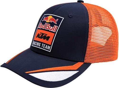 Red Bull KTM Racing Team-Casquette de camionneur Turbo Red Bull KTM Racing Team Moto GP Officiel - Adulte - Bleu Orange-image-1