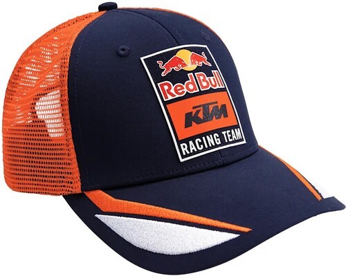 Red Bull KTM Racing Team-Casquette de camionneur Turbo Red Bull KTM Racing Team Moto GP Officiel - Adulte - Bleu Orange-1