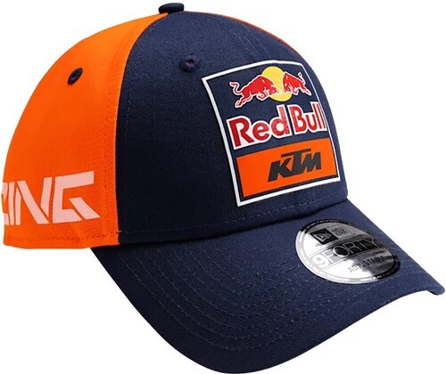 Red Bull KTM Racing Team-Casquette incurvée New Era Replique de l'équipe Red Bull KTM Racing Team Moto GP Officiel - Adulte - Bleu Orange-image-1