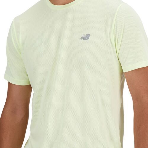 NEW BALANCE-New balance athletics t shirt lime light heather  tee shirt de running-3