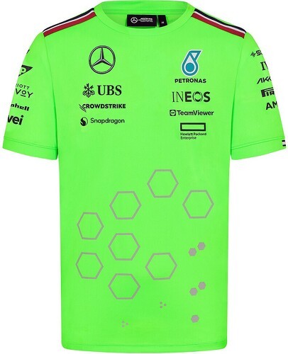 MERCEDES AMG PETRONAS MOTORSPORT-T-shirt de Set Up de l'équipe Mercedes AMG Petronas Officiel Formule 1 Unisexe Vert-image-1