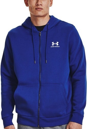 UNDER ARMOUR-UA Essential Fleece FZ Hood-BLU-image-1