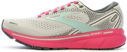 Brooks-Chaussures de running Grises/Roses Mixte Brooks Ghost 14-image-1