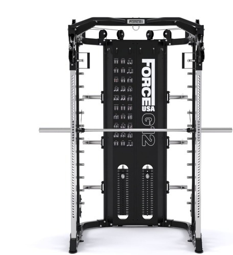 Force USA-G12™ V2 All-In-One Trainer - Double Poulie (2 x 100 kg), Machine Smith, Rack et Presse pour les Jambes-1