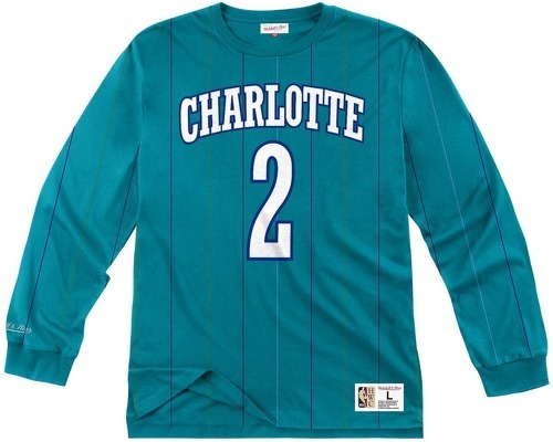 Mitchell & Ness-Maillot manches longues Charlotte Hornets Larry Johnson-image-1