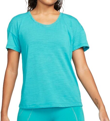 NIKE-T-shirt Turquoise Femme Nike Lurex-image-1