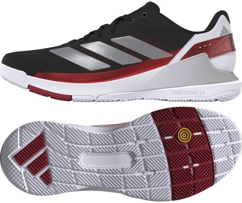 adidas Performance-CRAZYQUICK LS PADEL M CORE BLACK/SILVER MET./LUCID RED-1