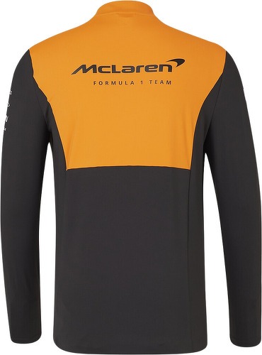 MCLAREN RACING-Teamwear Quarter Zip Top McLaren Official Formule 1 Homme Orange/Gris-0